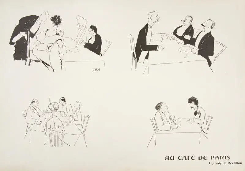 På Café de Paris – en nyårsafton av Georges Goursat (Sem)