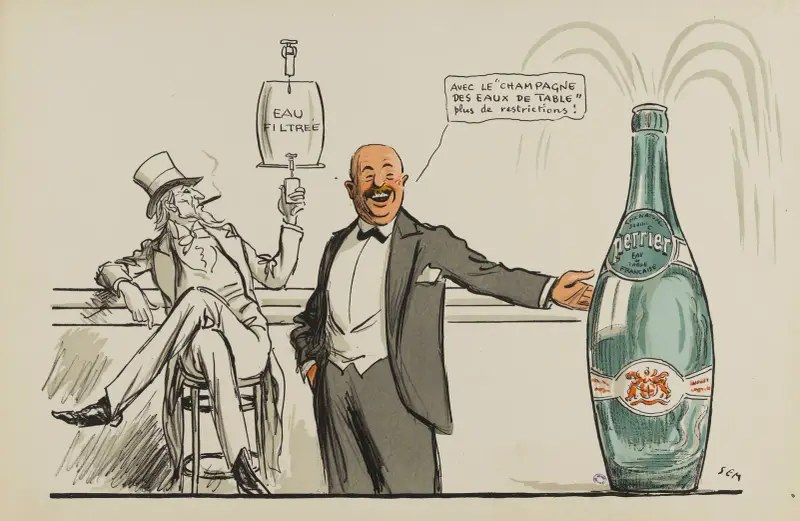 Med 'bordsvattnets champagne' fler restriktioner av Georges Goursat (Sem)