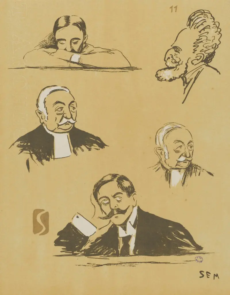 Bolo-Pacha, M. d’Ephraïm, Maître Albert Salles av Georges Goursat (Sem)