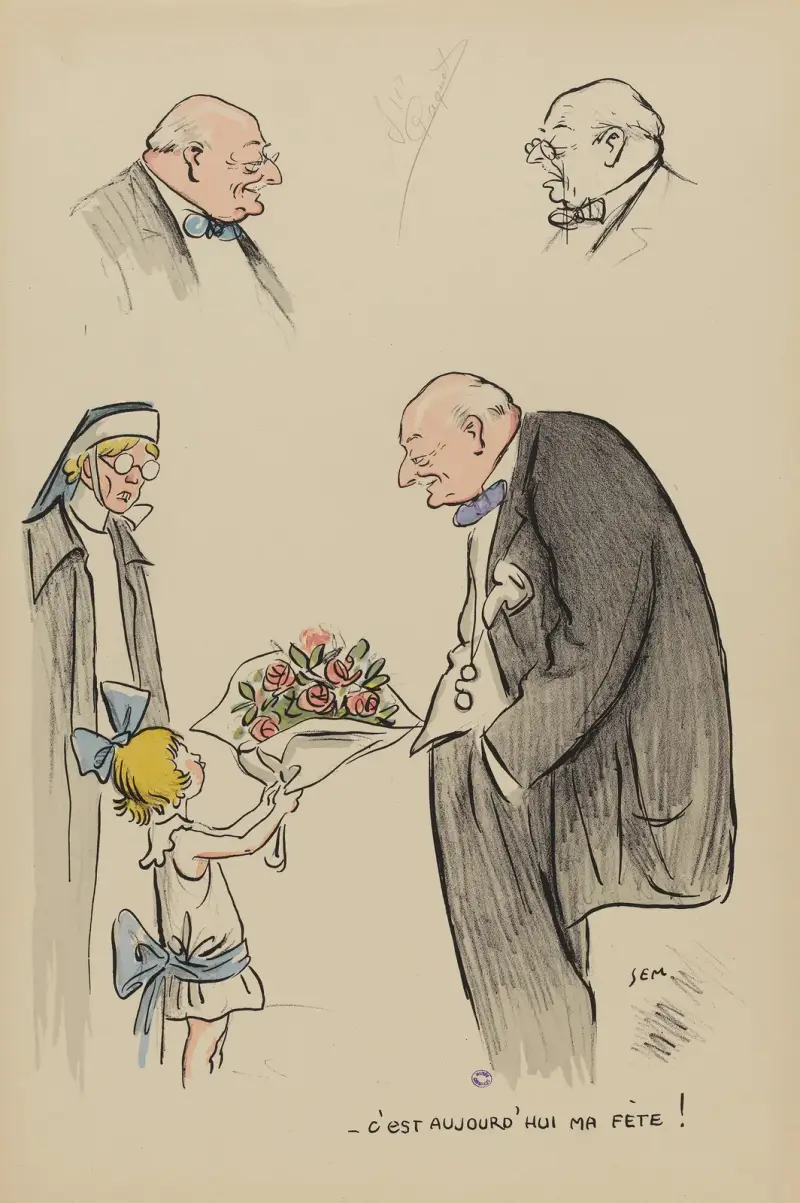 C’est aujourd’hui ma fête ! av Georges Goursat (Sem)