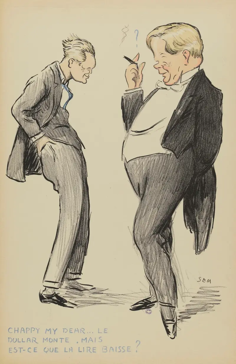 Chappy my dear…le dollar monte. Mais est-ce que la lire baisse av Georges Goursat (Sem)