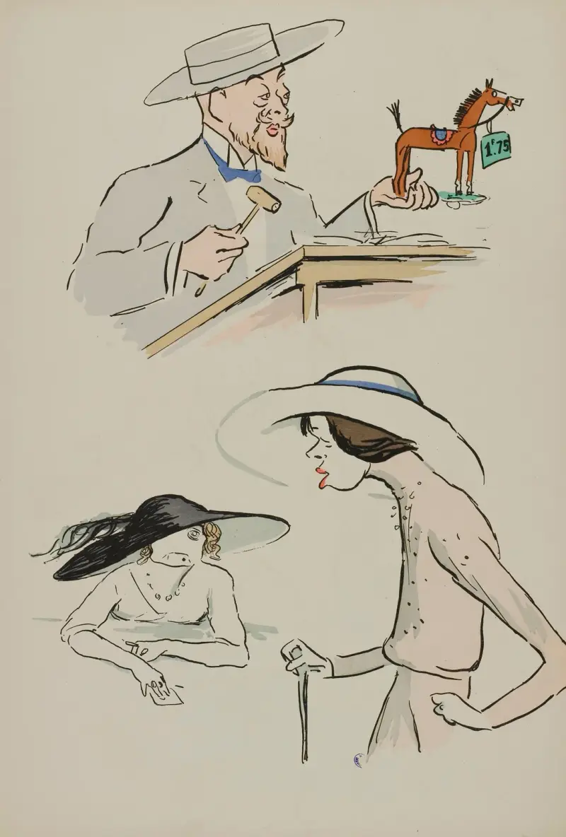 Chéri Halbronn, Mme d’Artex, Mme Brighton av Georges Goursat (Sem)