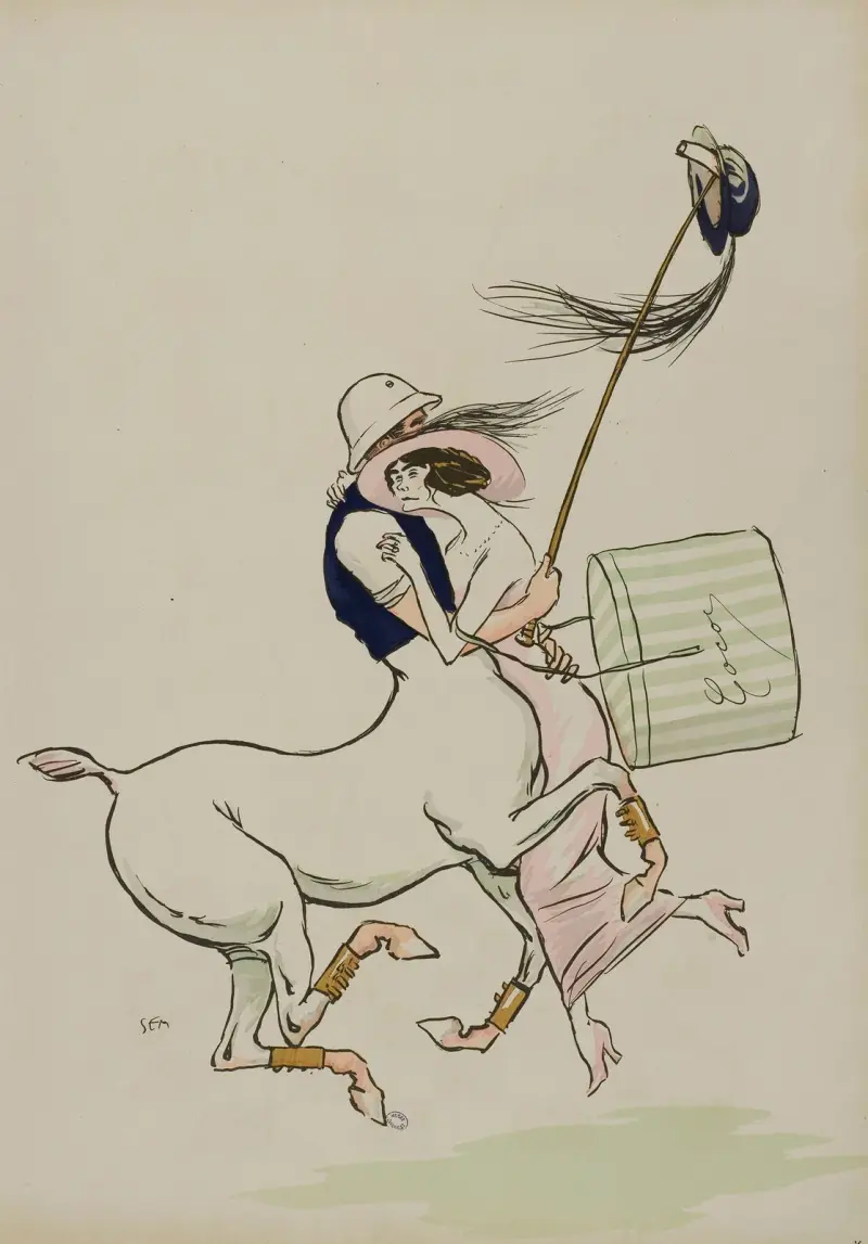 Coco ; Gabrielle Chanel, Arthur Capel av Georges Goursat (Sem)