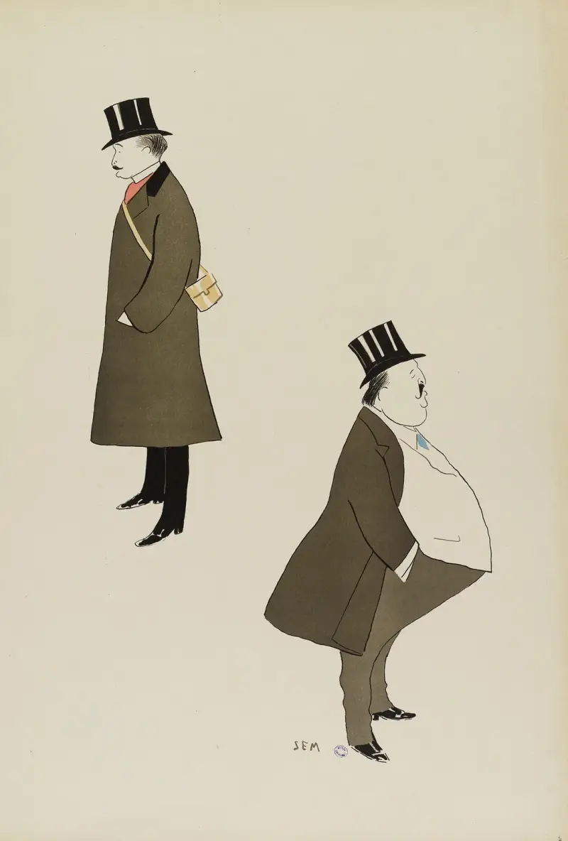 Comte de Fels et un autre personnage av Georges Goursat (Sem)