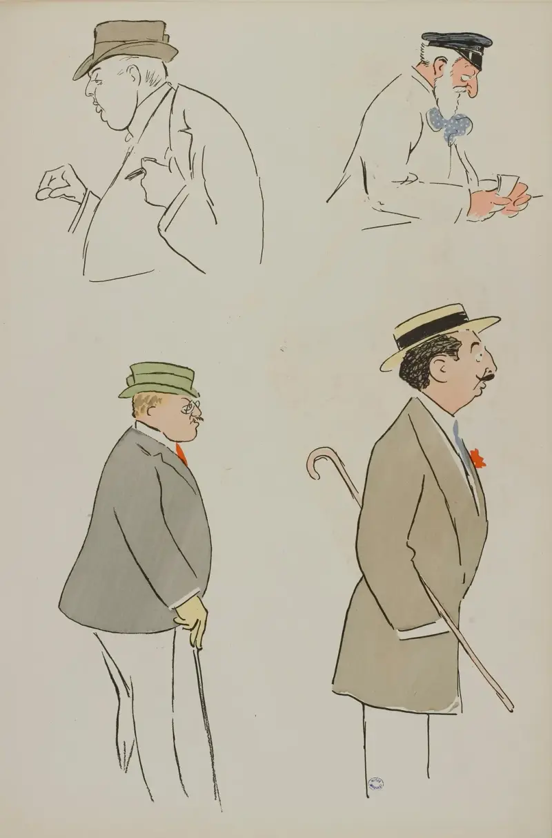 Comte de Palikao, M Boin, M de Villeroy, Marquis de Paris av Georges Goursat (Sem)