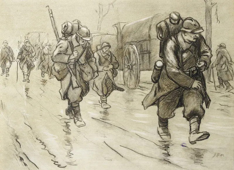 Konvoi auf der Straße von Georges Goursat (Sem)