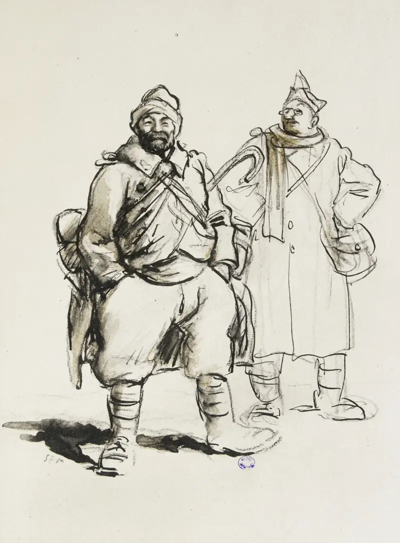Två poilus av Georges Goursat (Sem)