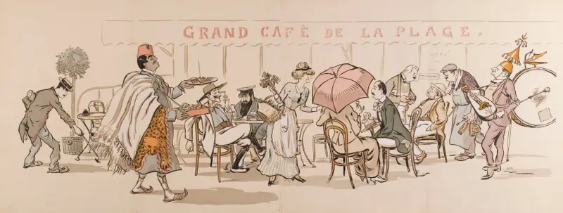 Grand café de la Plage av Georges Goursat (Sem)