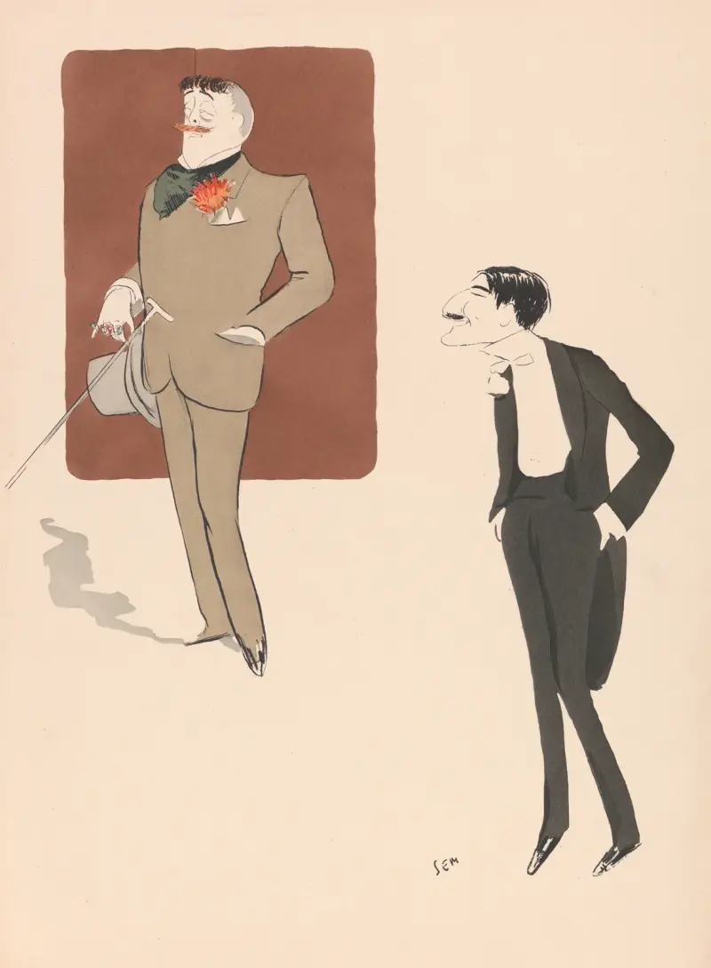 Jean Lorrain and Leonetto Cappiello av Georges Goursat (Sem)