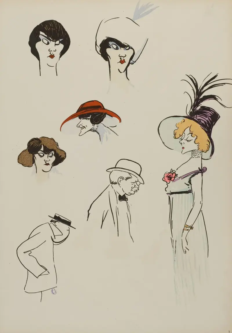 Jeanne Marnac. Germain Thouvenin et Du Tillet. Anna Held av Georges Goursat (Sem)