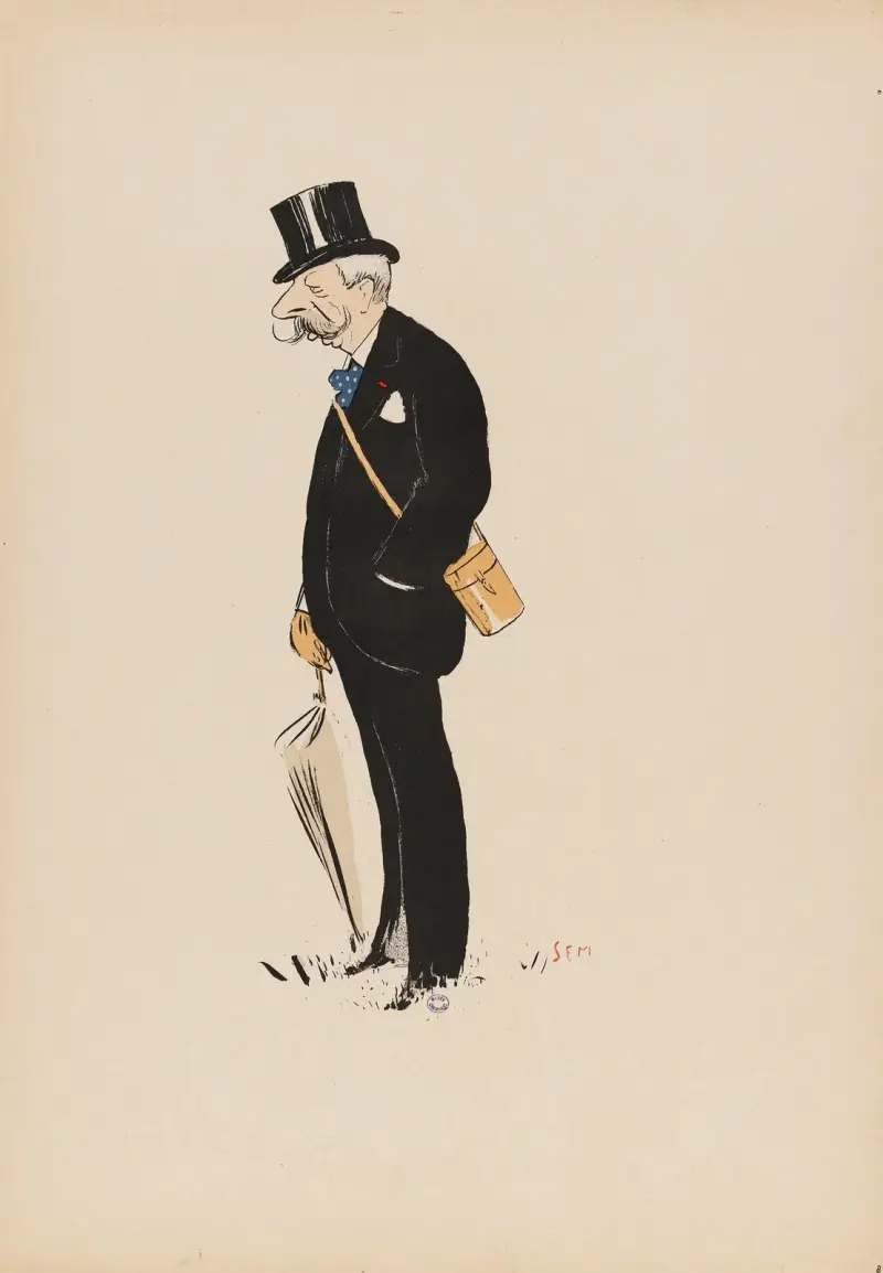 Herr de Saint-Albin, Direktor des Jockey-Clubs von Georges Goursat (Sem)