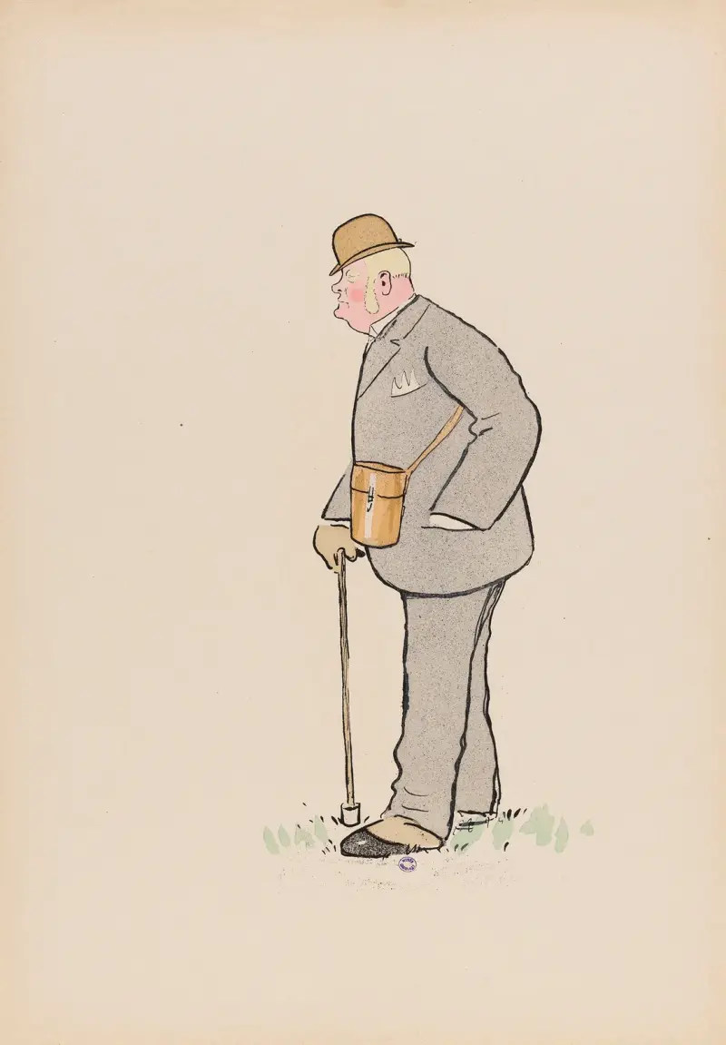 M George Cunnington, engelsk tränare i Chantilly av Georges Goursat (Sem)