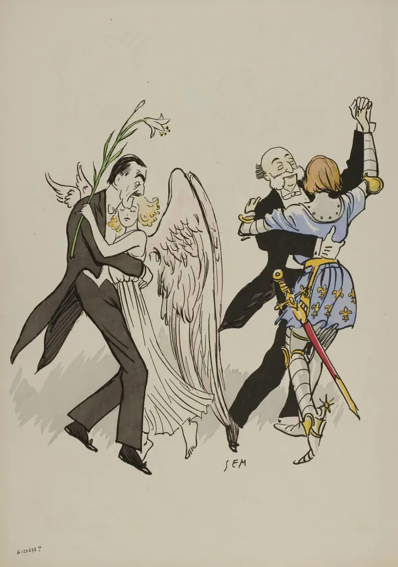 Marcel Fouquier et Arthur Meyer av Georges Goursat (Sem)