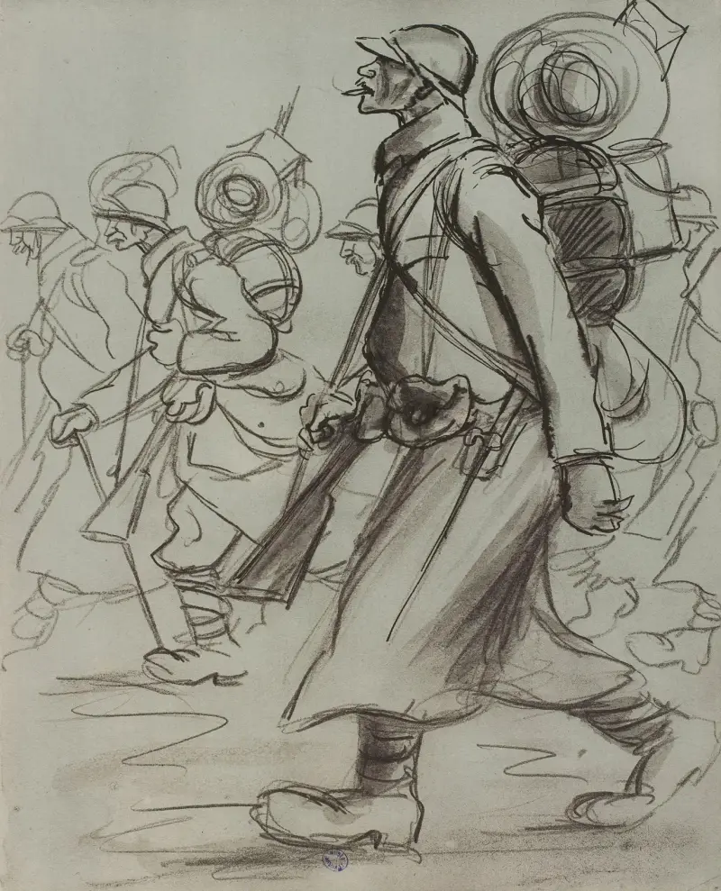 Marche de poilus av Georges Goursat (Sem)