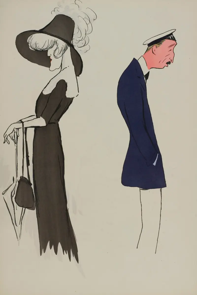 Mme Gugenheim, M Denfert-Rochereau av Georges Goursat (Sem)