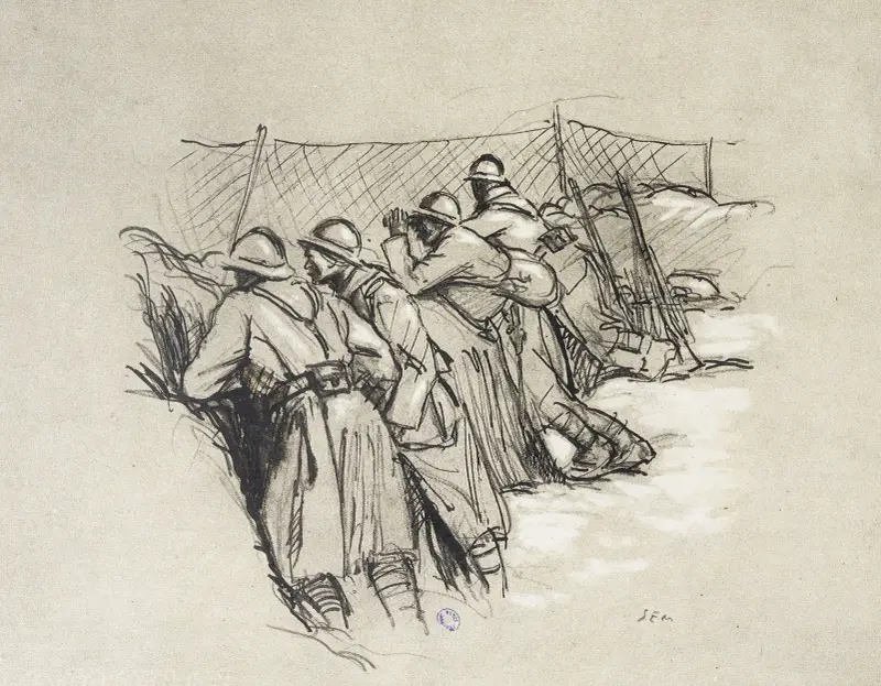 Observation i skyttegravarna av Georges Goursat (Sem)