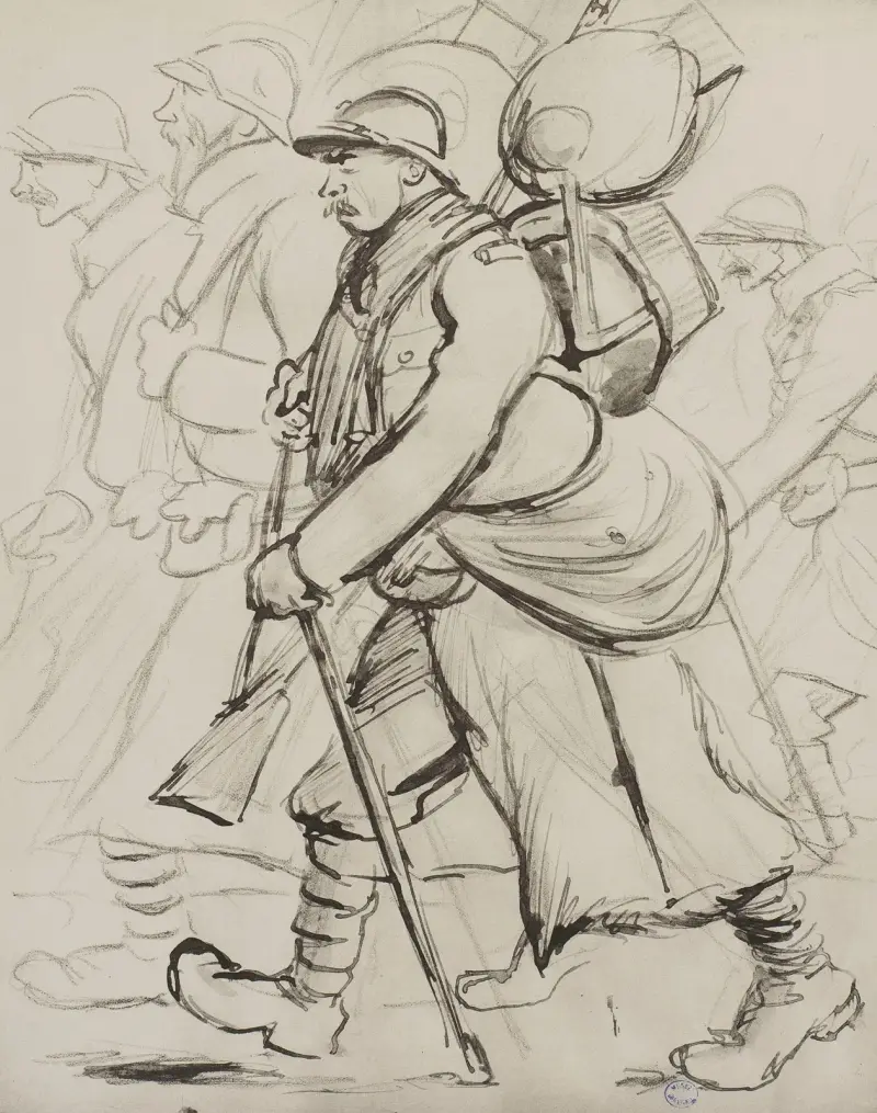 Poilu de profil av Georges Goursat (Sem)