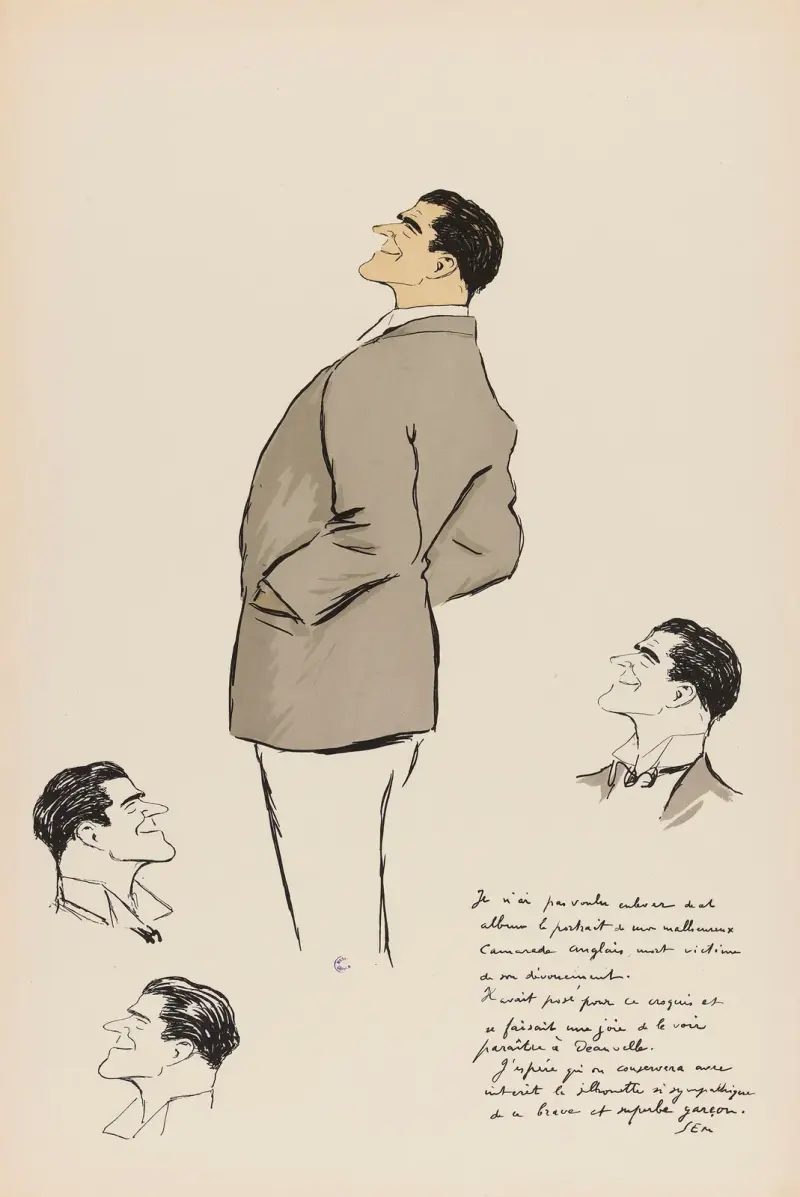 Fyra studier av en engelsk manlig figur av Georges Goursat (Sem)