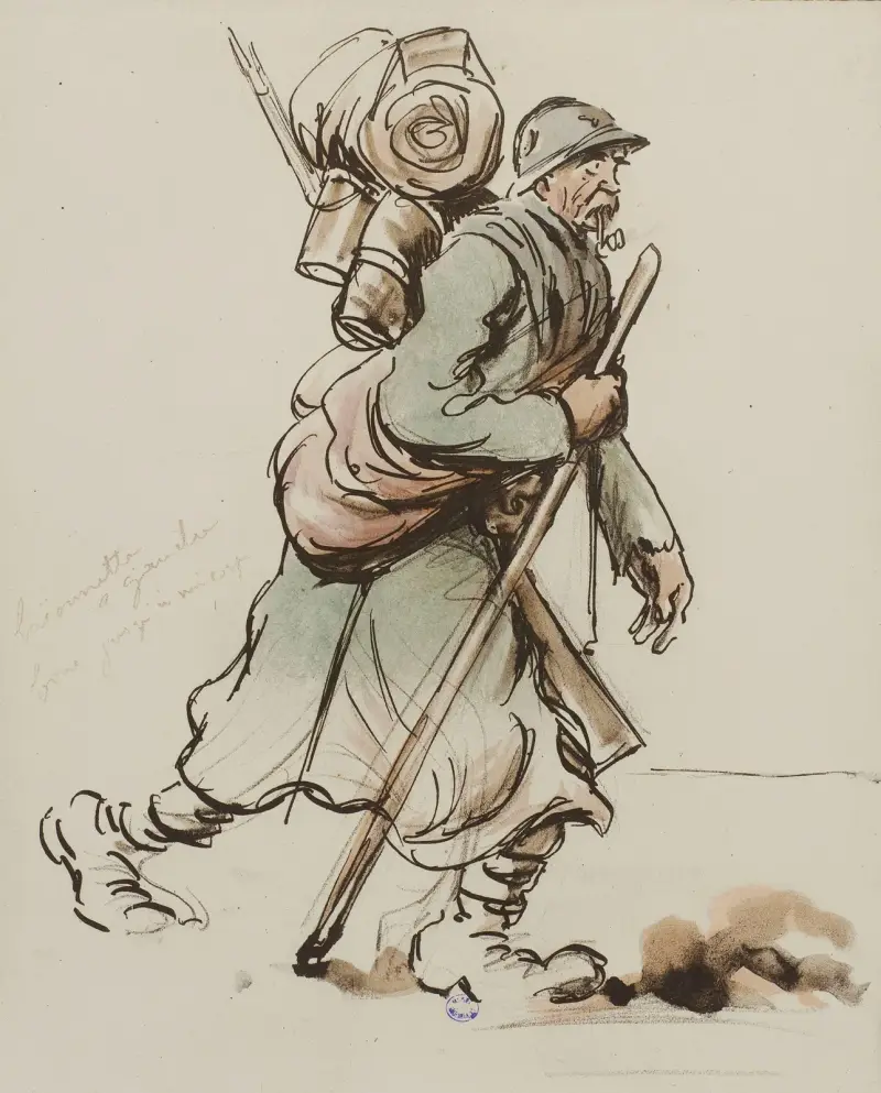 Soldat med pipa av Georges Goursat (Sem)