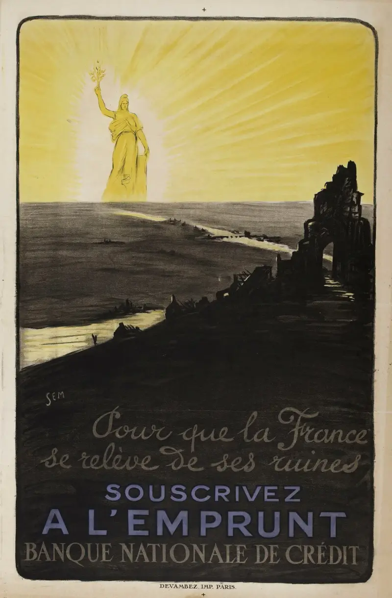 SOUSCRIVEZ A L’EMPRUNT, BANQUE NATIONALE DE CREDIT av Georges Goursat (Sem)
