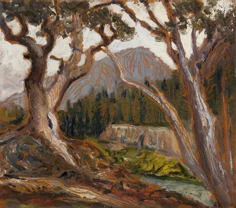 Long’s Peak from Loch Vale, Estes Park, Colorado av Grant Wood