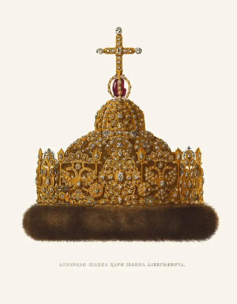 Tsar Ivan Aleksejevitjs diamantmössa (bild 1) av Fedor Grigoryevich Solntsev