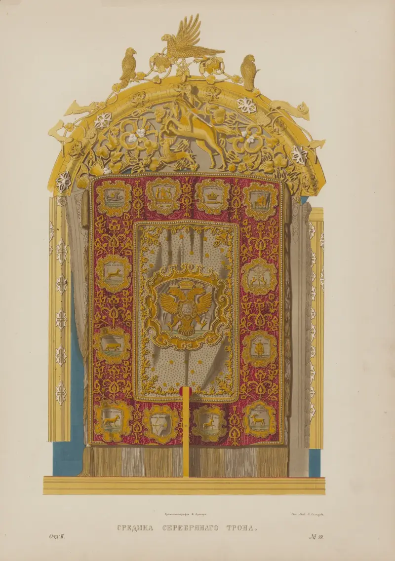 Back of the silver throne av Fedor Grigoryevich Solntsev