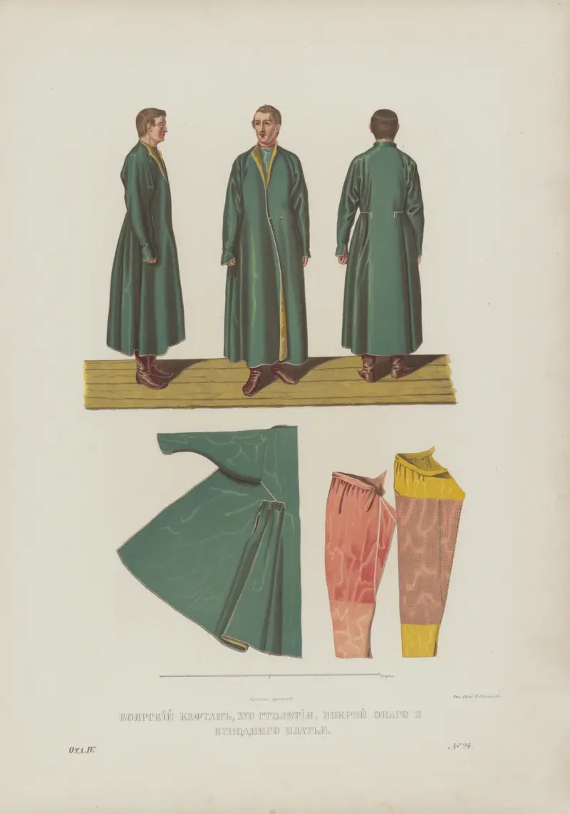 Boyar kaftan of the XVII century and its cut. Underclothes’ cut av Fedor Grigoryevich Solntsev