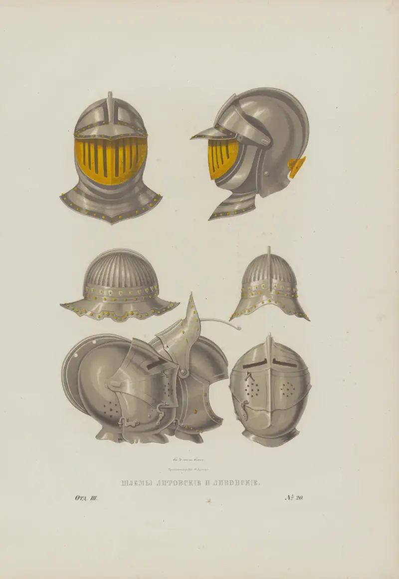 Lithuanian and helmets av Fedor Grigoryevich Solntsev