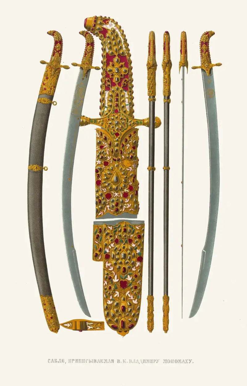 Sablia, pripisyvaemaia V.K. Vladimiru Monomakhu av Fedor Grigoryevich Solntsev