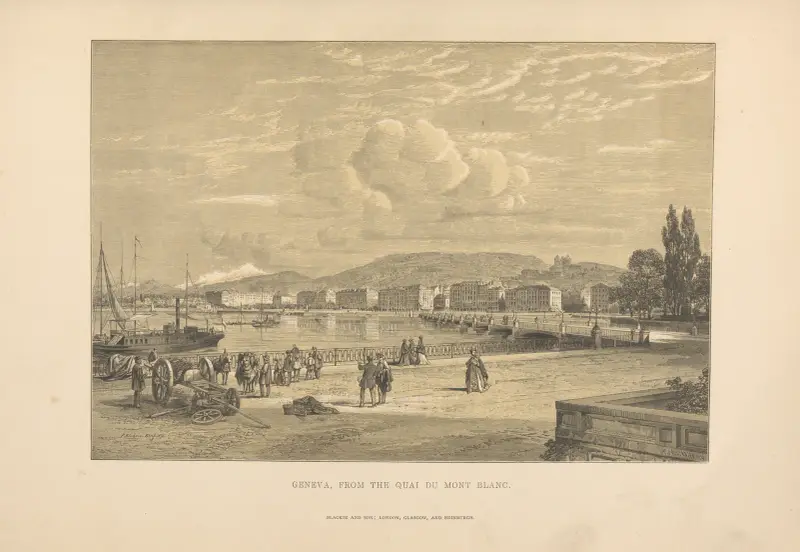 Genf vom Quai du Mont Blanc von Theodor Gsell Fels