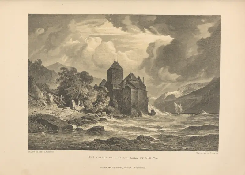 E. Kirchner – Das Schloss Chillon am Genfersee von Theodor Gsell Fels