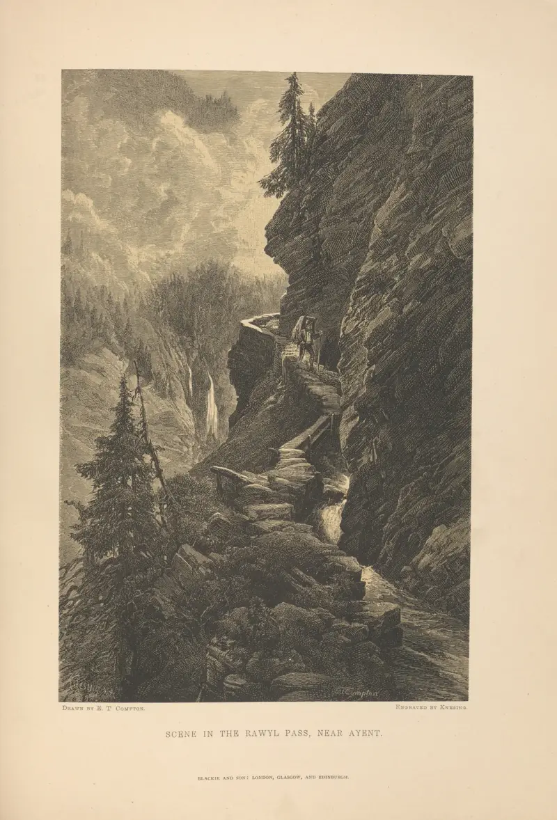 Szene im Rawyl-Pass bei Ayent von Theodor Gsell Fels