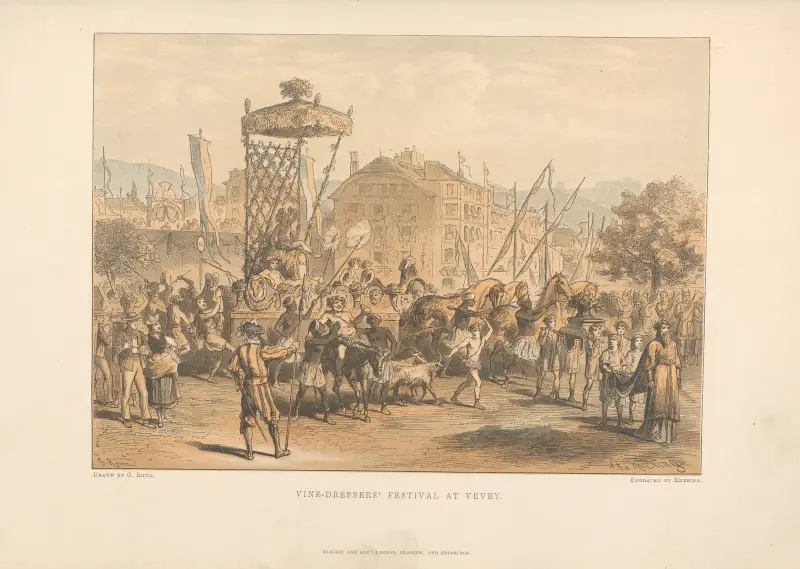 G. Roux – Winzerfest in Vevey von Theodor Gsell Fels