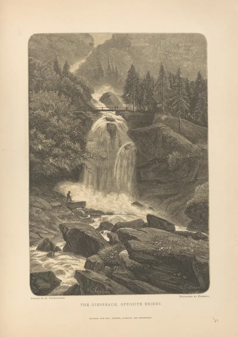 Der Giessbach, gegenüber von Brienz von Theodor Gsell Fels