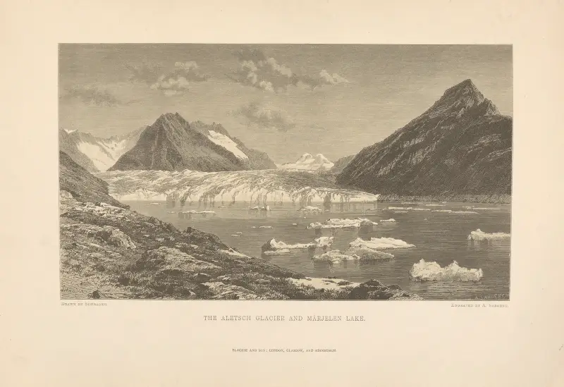 Der Aletschgletscher und der Märjelensee von Theodor Gsell Fels