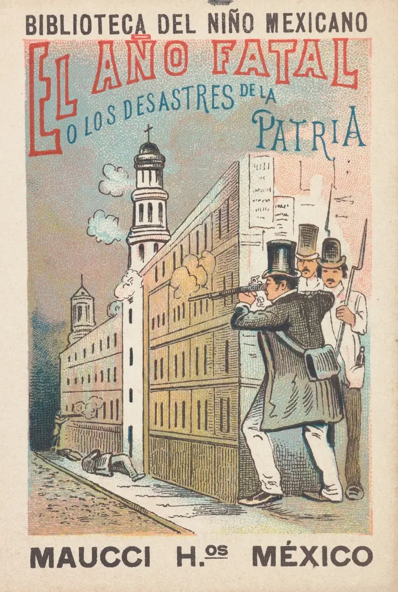 Biblioteca Del Niño Mexicano. El Año Fatal ó Los Desastres de la Patria av José Guadalupe Posada