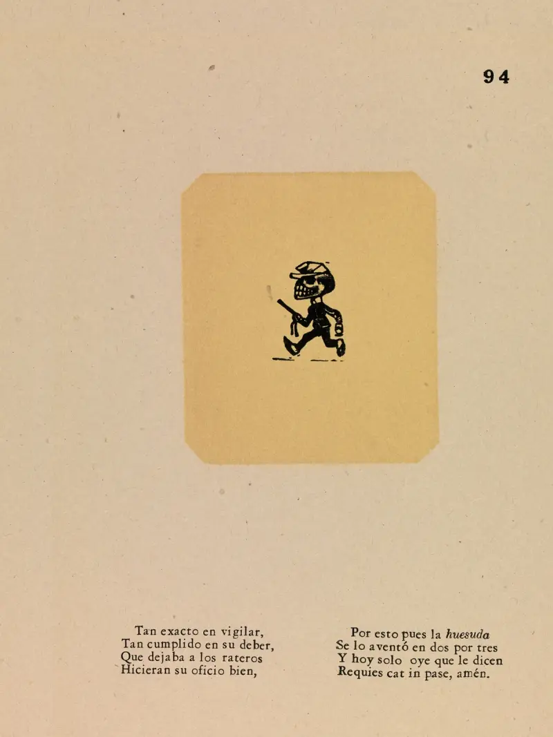 Calavera for the Policeman av José Guadalupe Posada