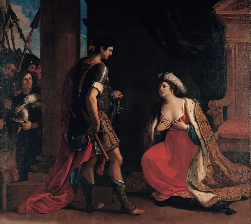 Kleopatra och Octavianus av Guercino