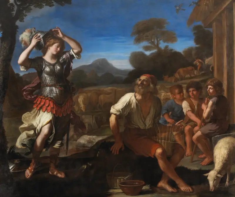 Erminia i pasterze, Guercino