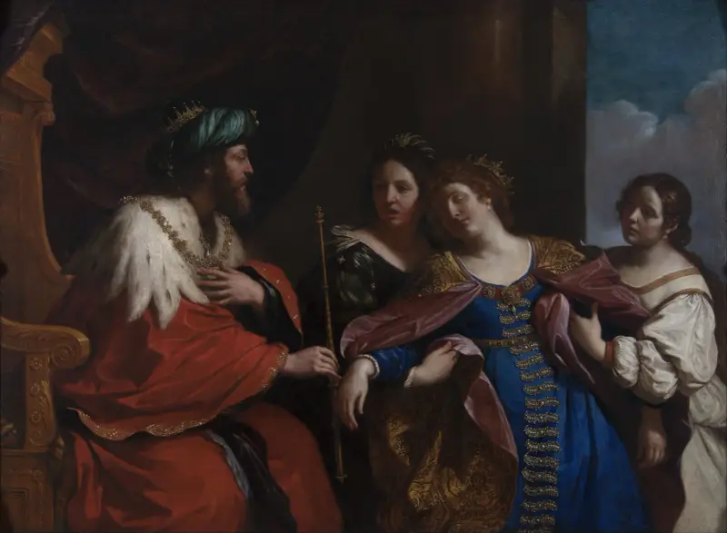 Ester inför Ahasveros av Guercino