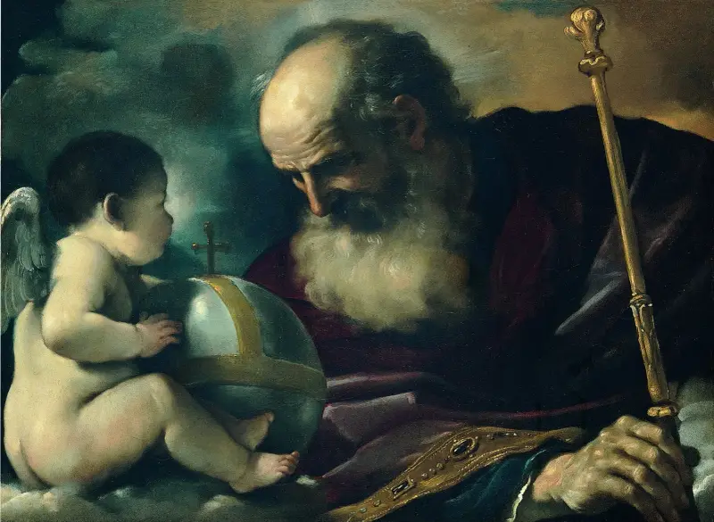 Gud Fadern och ängeln av Guercino