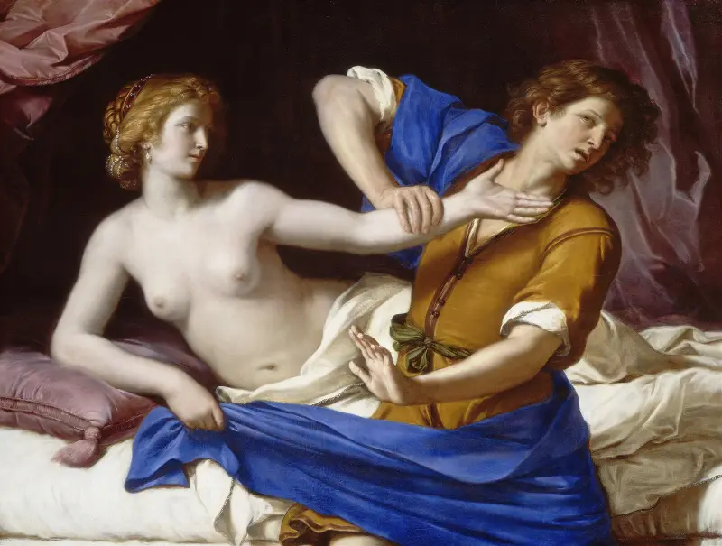 Josef och Potifars hustru av Guercino