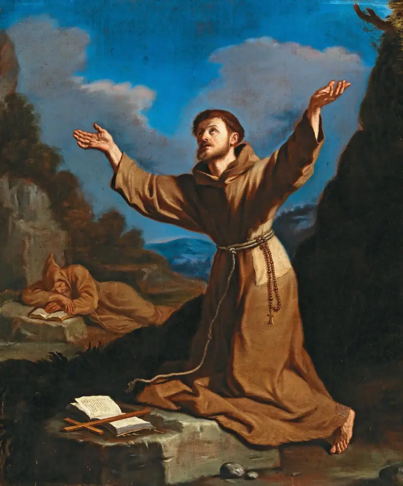 Święty Franciszek otrzymujący stygmaty, Guercino