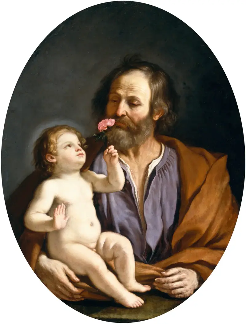 Sankt Josef med Kristusbarnet av Guercino