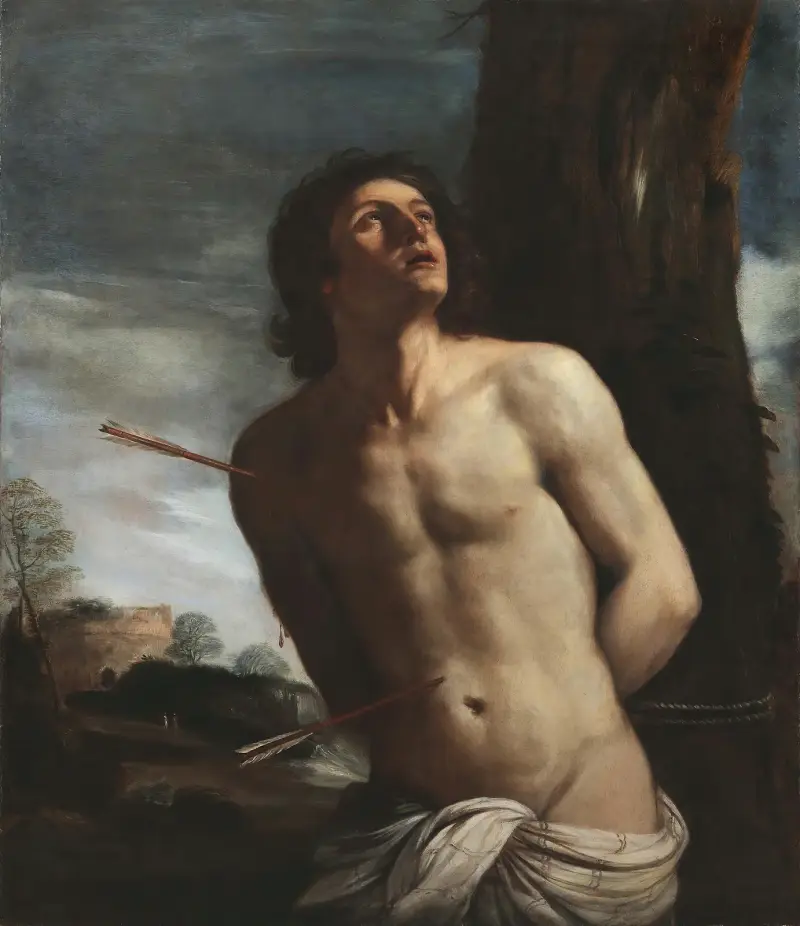 Sankt Sebastian av Guercino