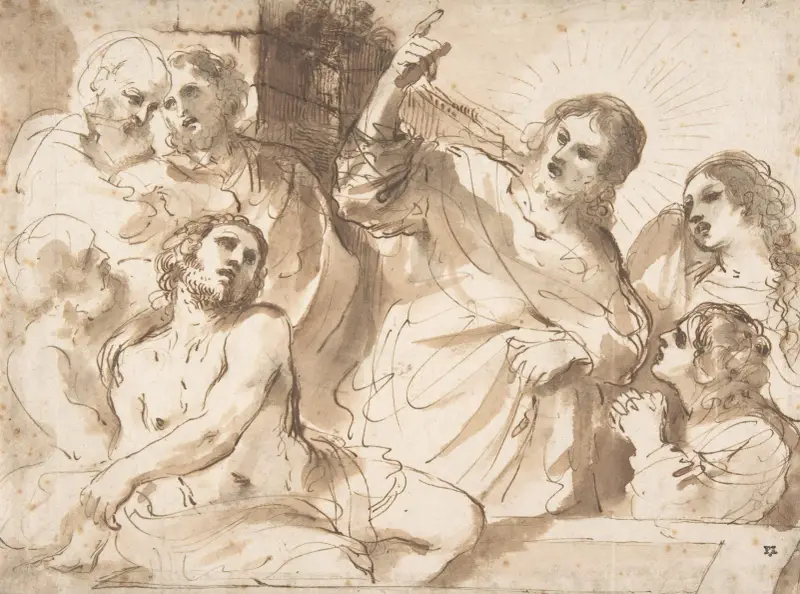 Lasarus uppväckande av Guercino