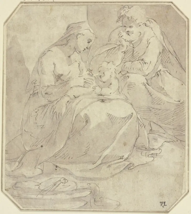 Holy family av Guido Reni