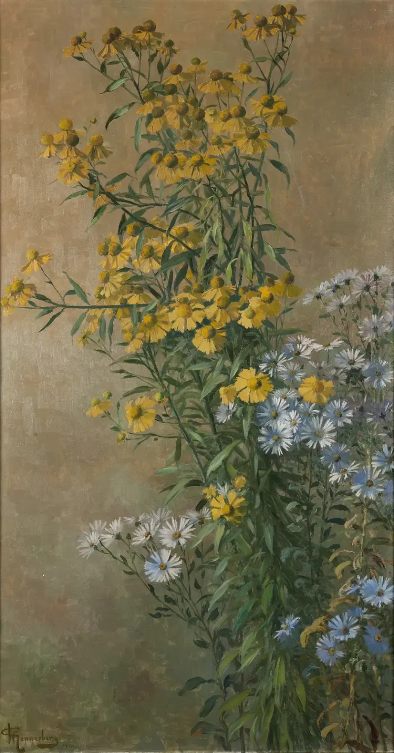 Höstblommor, solrosor och höstastrar av Gunnar Gunnarsson Wennerberg
