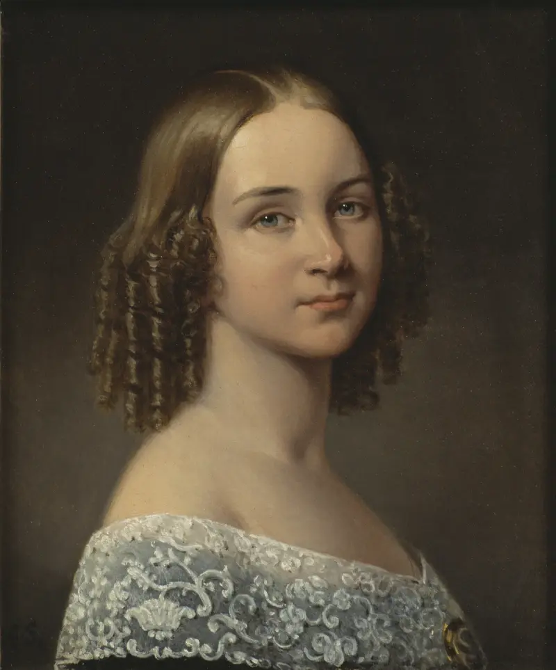 Jenny Lind (1820–1887), sångerska, gift med pianisten Otto Goldschmidt av Johan Gustaf Sandberg